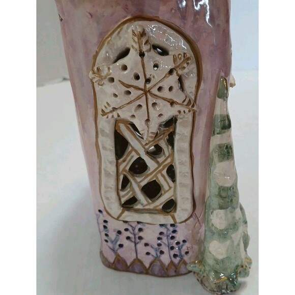 Heather Goldminc Blue Sky Christmas Tree Tealight Snowflake 12" Pink RETIRED - Picture 10 of 16